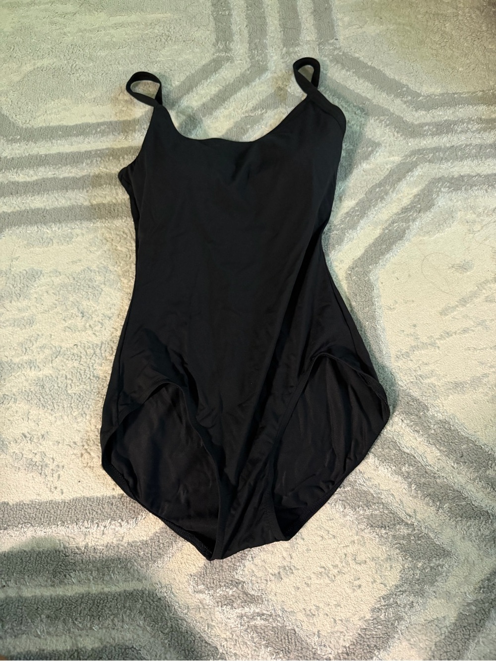 Black ballet leotard with built in bra